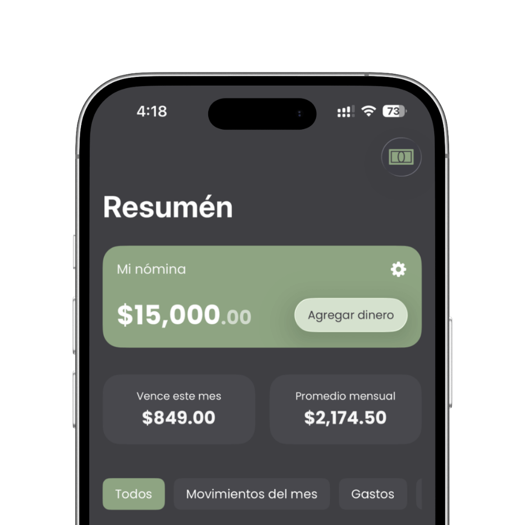 Mis Finanzas Interfaz amigable y diseño moderno